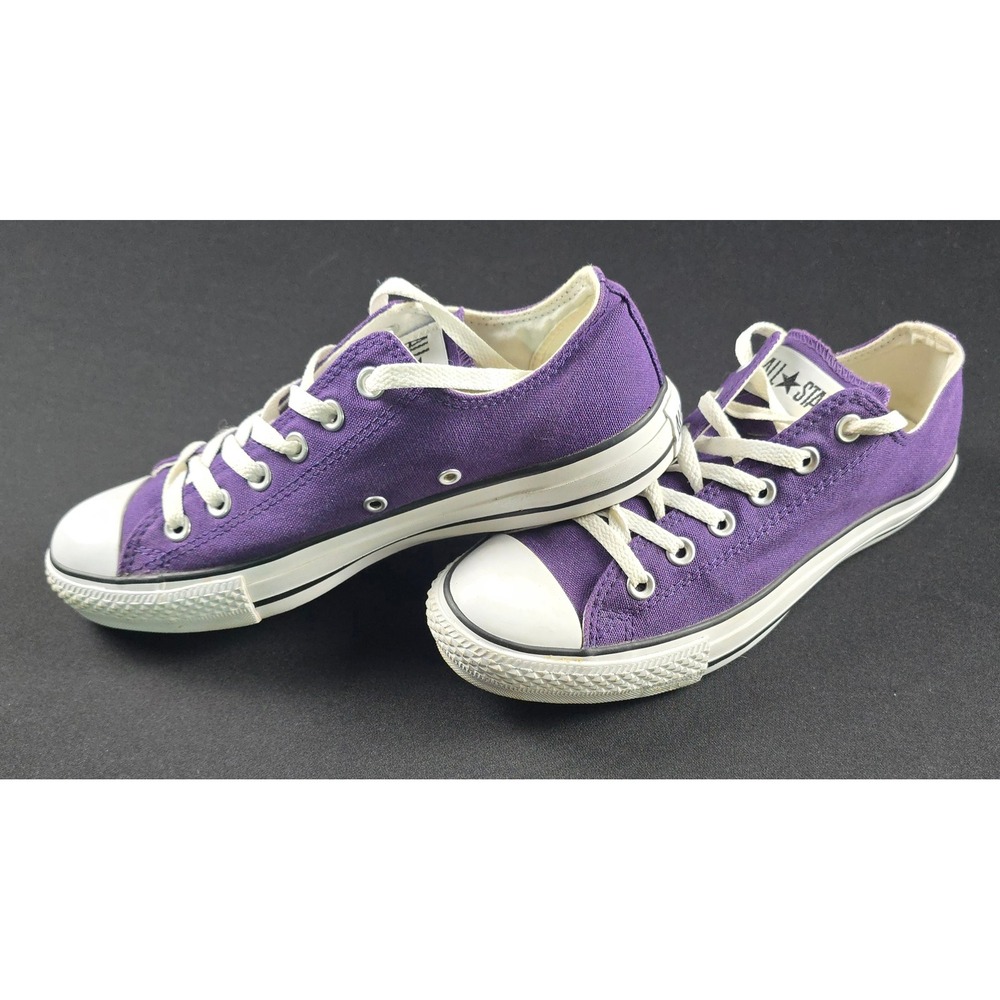 Converse Chuck Taylor All Star Low Top Purple Canvas Sneakers Mens 7 Womens 9